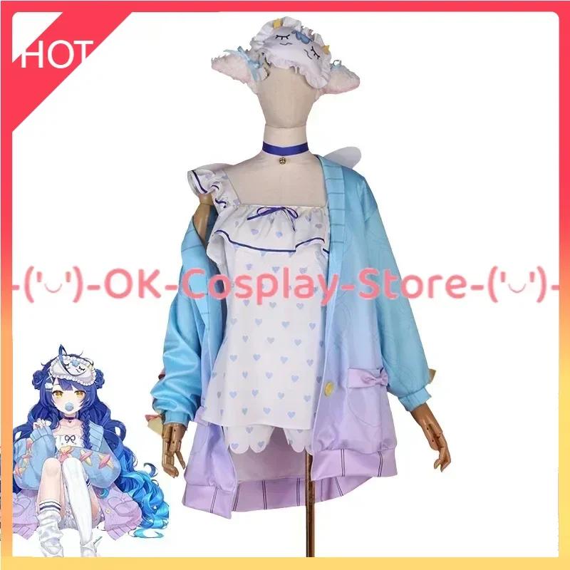 

[Custom Made] Amamiya Kokoro Cosplay Costume Women Cute Pajams Anime Clothing Halloween Carnival Uniforms Vtuber Cosplay Dress