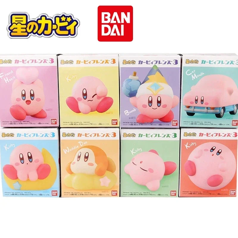 

New Genuine BANDAI Kirby Friends 3rd Generation Doll Figures Animation Ornaments Trendy Children’s Birthday Gifts