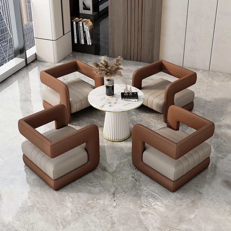 

Armrest Living Room Office Sofa Reception Business Company Modern Commercial Sofa Chair Lounges Single Luxury Home Furniture
