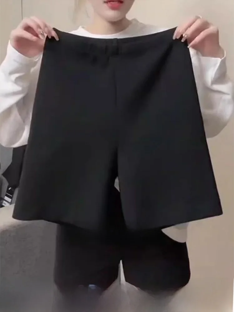 

Брюки с высокой талией, женские узкие велосипедные брюки, верхняя одежда, пряные брюки для девочек, корейские прямые брюки