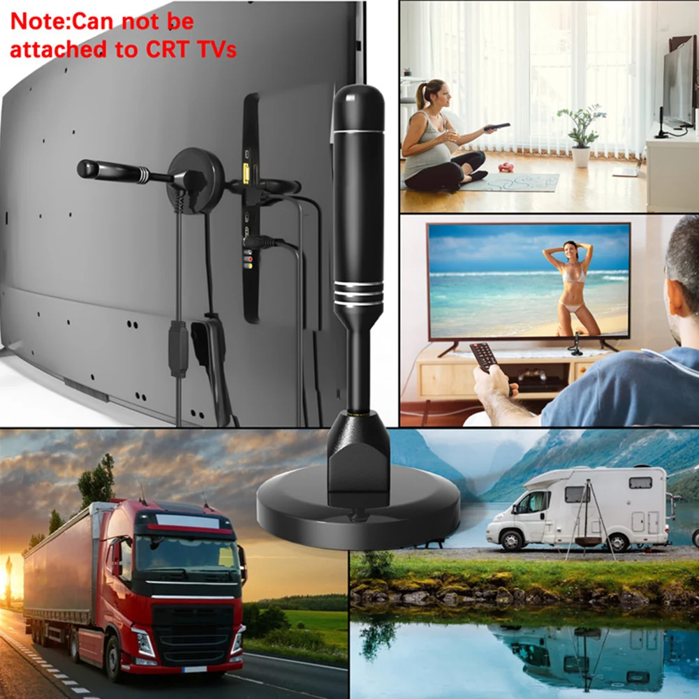 5-1pc TV Antenna 10m/5m/3m Coax Cable Digital TV Antenna DVB-T DVB-T2 DAB Indoor Outdoor Digital HD Freeview Aerial for Smart TV