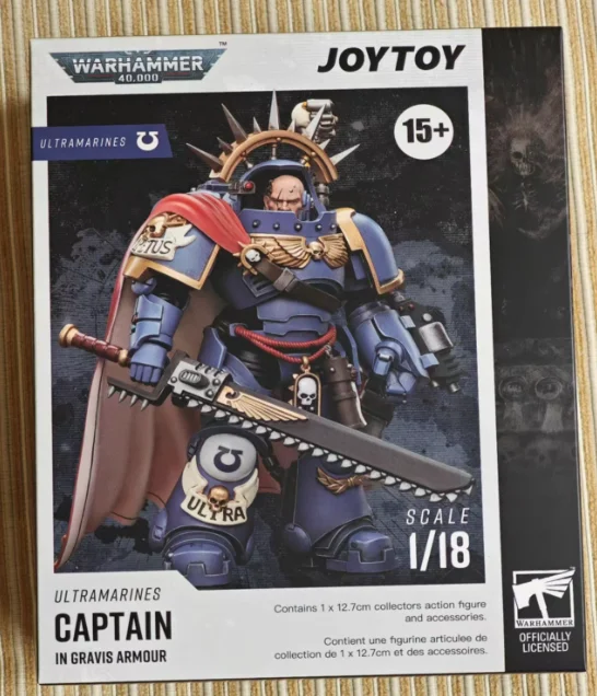 

【SF】Фигурка JOYTOYS Warhammer 40K 1/18: Капитан Ультрамаринов в гравитационном доспехе, модель для коллекции, подарки, украшения