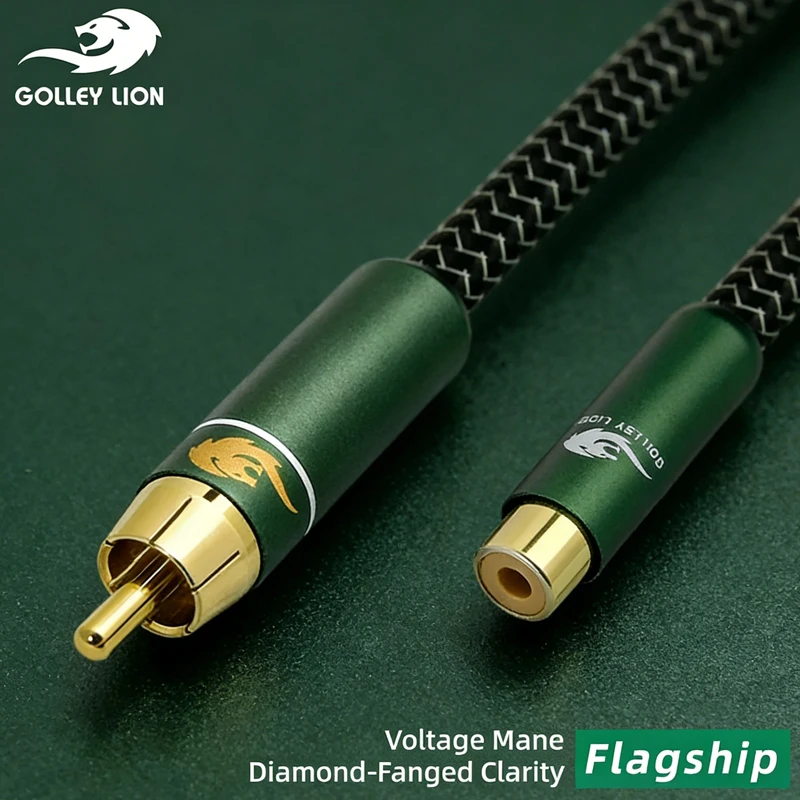 GOLLEY LION-RCA Male to Female Cable, Lossless Digital Signal, Durable and Anti-Interference, Audio Receiver