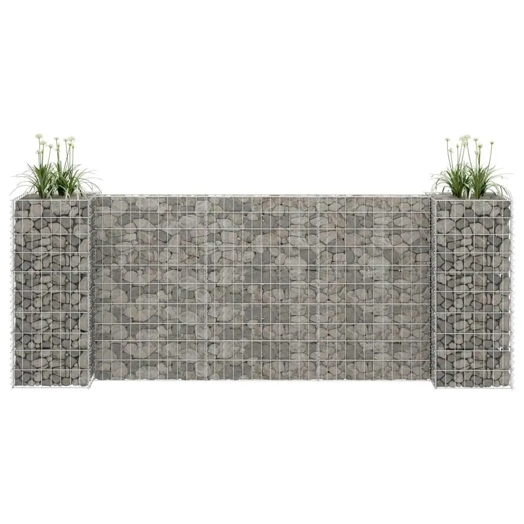 102.4x15.7x39.4 H-Shaped Gabion Planter - Durable Steel Wire Garden Decor