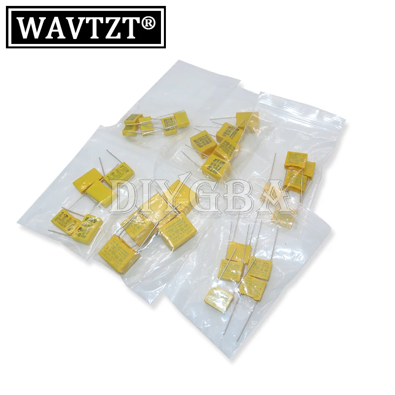 

10Values*5pcs=50PCS/Set 275VAC X2 Safety Capacitor Package Electronic Component Package 102K-105K