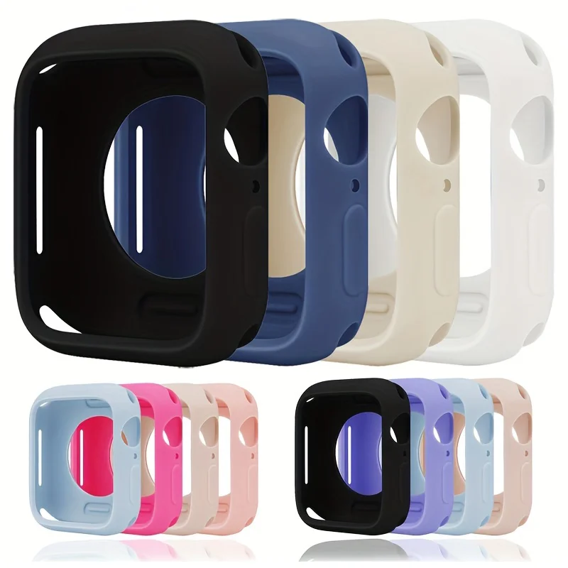 Silicone TPU Cover For Apple Watch Case 11 10 42mm 46mm 44mm 40mm 41 45mm Accessories Bumper Shell Protector series 5 SE 6 7 8 9