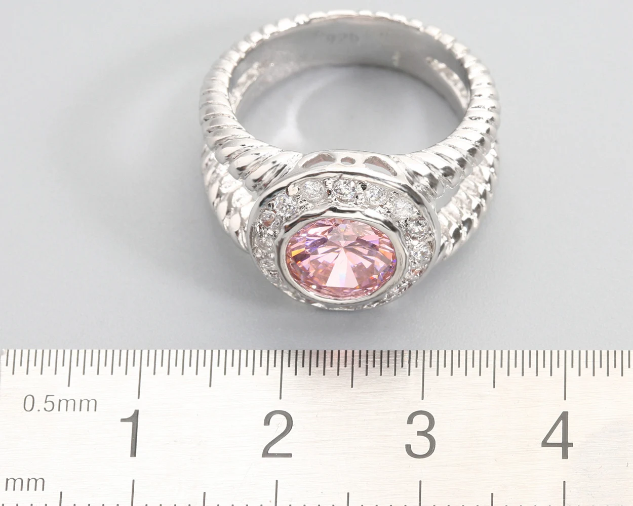 8*8mm Pink Kunzite6  925 Sterling Silver Ring Q0725-F