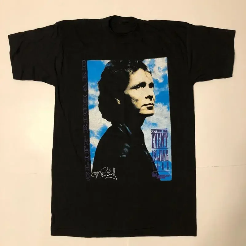 Vintage The Event Cliff Richard T Shirt Classic Black S 234XL
