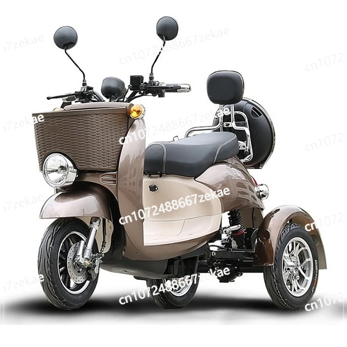 

Factory Sales Electric Tricycle Adult Big Wheel Tricycle with Basket for Passenger