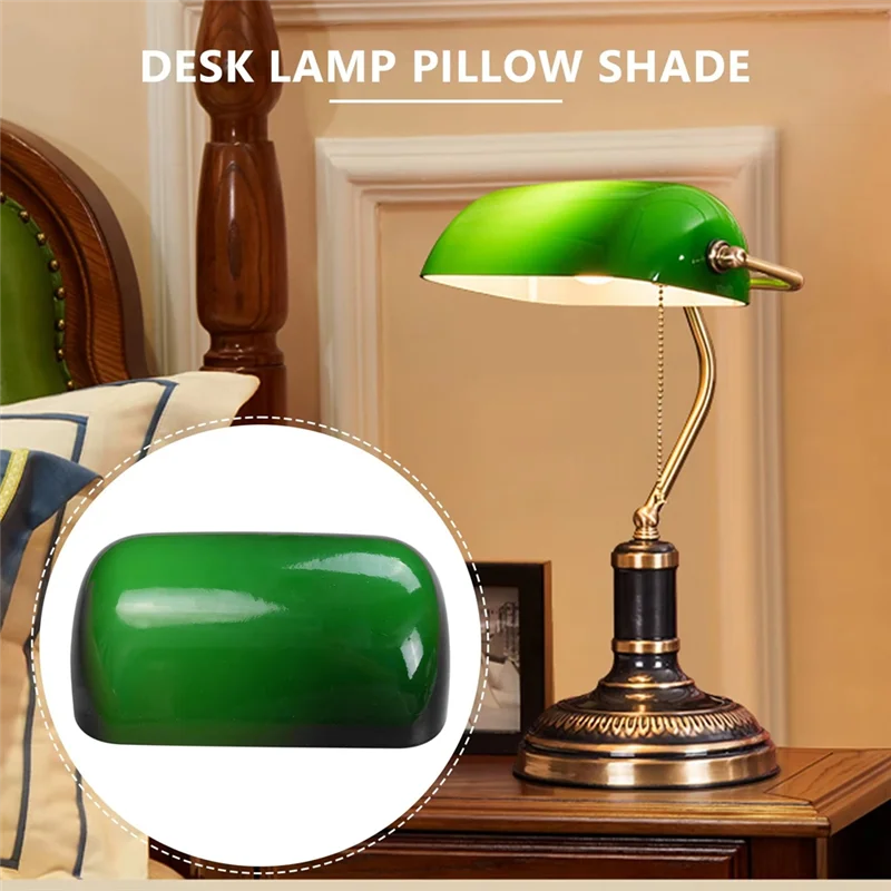 

CTHO-The New Green Color GLASS BANKER LAMP COVER/Bankers Lamp Glass Shade Lampshade