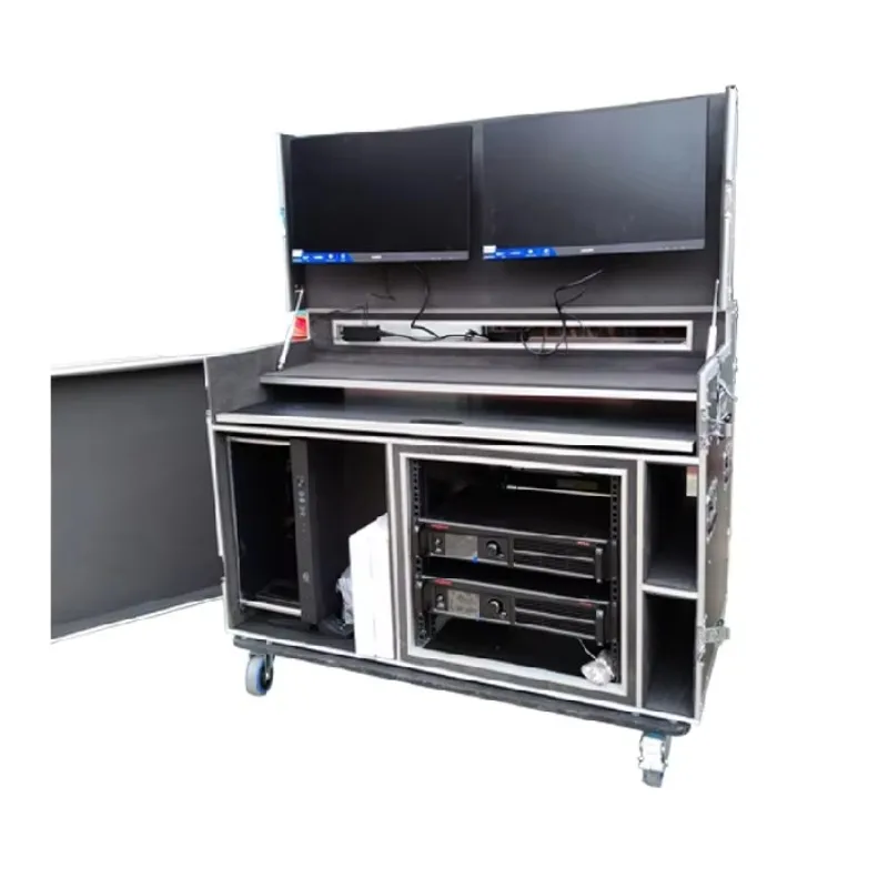 FOH Pro Audio System Workstation Box 12U Flight case Workbox Rack case