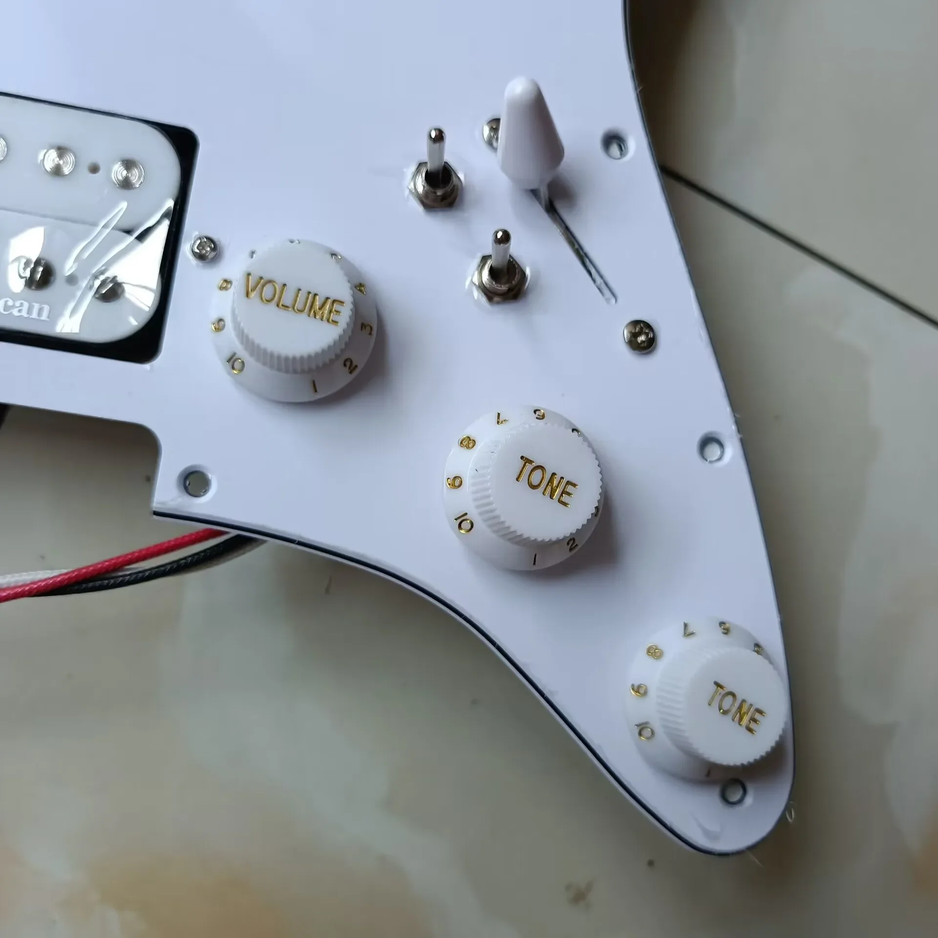 SSH Upgrad Prewired ST Eléctrica Guitarra Pickguard Set Coil Split Switch Loaded White  Alnico 5 Pickup Guitar Accessories