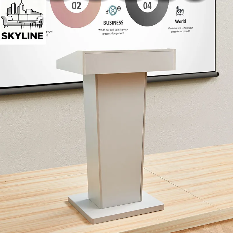 Office Furniture Training Auditorium Hosting Concierge Welcome Desk Reception Speaker Desk School Conference Hall