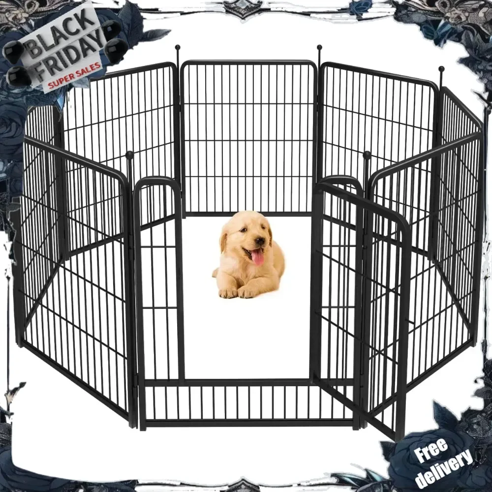 Rollick Dog Playpen for Yard, RV Camping│Patented, 32 inch 8 Panels