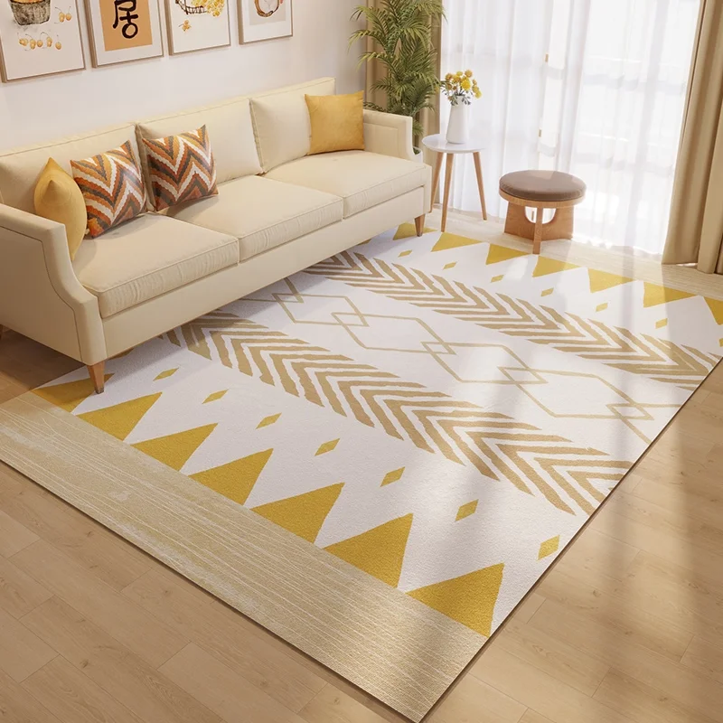 

Living Room Carpet Non-slip Waterproof Stain-resistant Floor Mat Vintage Ethnic Style Rug Large Size Home Decorative Foot Mats