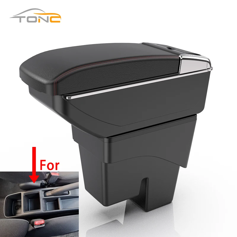 

For Honda Fit Armrest For Honda Jazz Fit Car Armrest box 2015 2016 2017 2018 2019 2020 Retrofit parts Interior Storage box