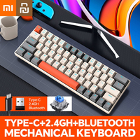 Xiaomi Youpin Wireless Mechanical Keyboard Gaming Keyboard Full Key Hot-Swappable RGB Backlit 63 Key Bluetooth Three Mode Gift
