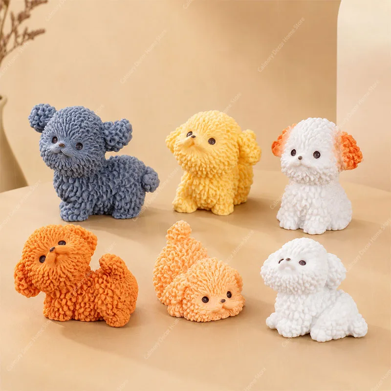 DIY Cute Puppy Dog Micro Landscape Ornaments For Home Decorations Room Decor Desktop Figurines Miniatures Car Accessories