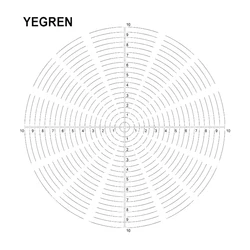 DIV 0.1 mm Eyepiece Micrometer for Microscope Ocular Cross Ruler Scale Concentric Circles Rings Diameter 24 mm Calibration