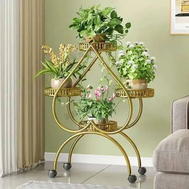 Flowers Accessories Stand Aesthetics Light Luxury Indoor Plant Display Shelf Designer Modern Organizer Plantenrek Furniture