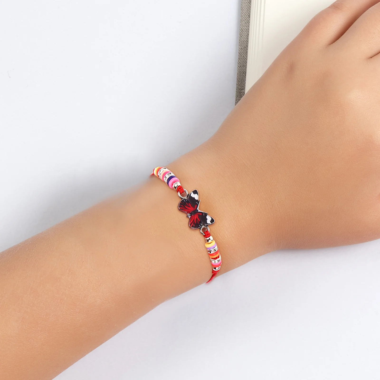 12Pcs 's Bracelet Bohemian Polymer Clay Adjustable Jewelry Beads Handmade Accessories Polymer Clay Bracelet