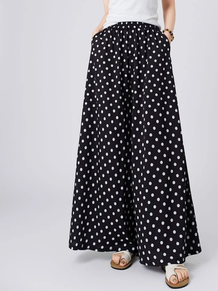 

2026 Fashion Sun Protective Maxi Dress with High Waist Flowy Beach Trousers Casual Holiday Outfit for Women