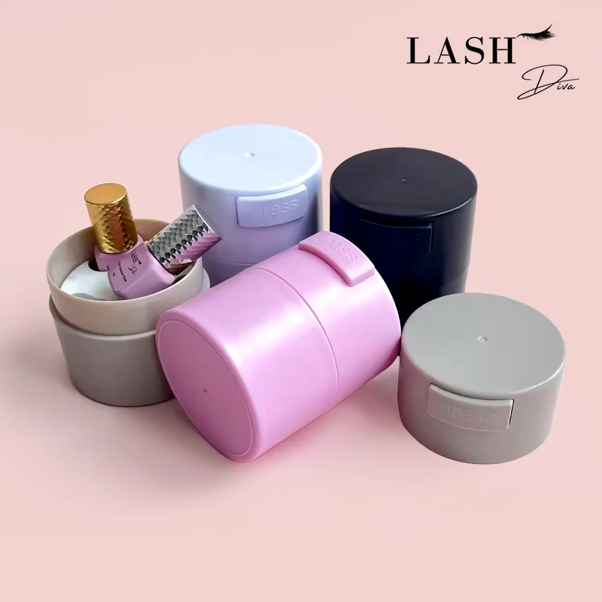 Eyelash Glue Storage Tank Container Adhesive Stand Activated Carbon Sealed Storage Holder Container Adhesive Makeup Tools Bulk