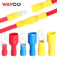 30 Set 6.3mm Spade Crimp Terminals Electrical Wire Connectors Insulated Male and Female For Quick Connection Cables Splice Plugs