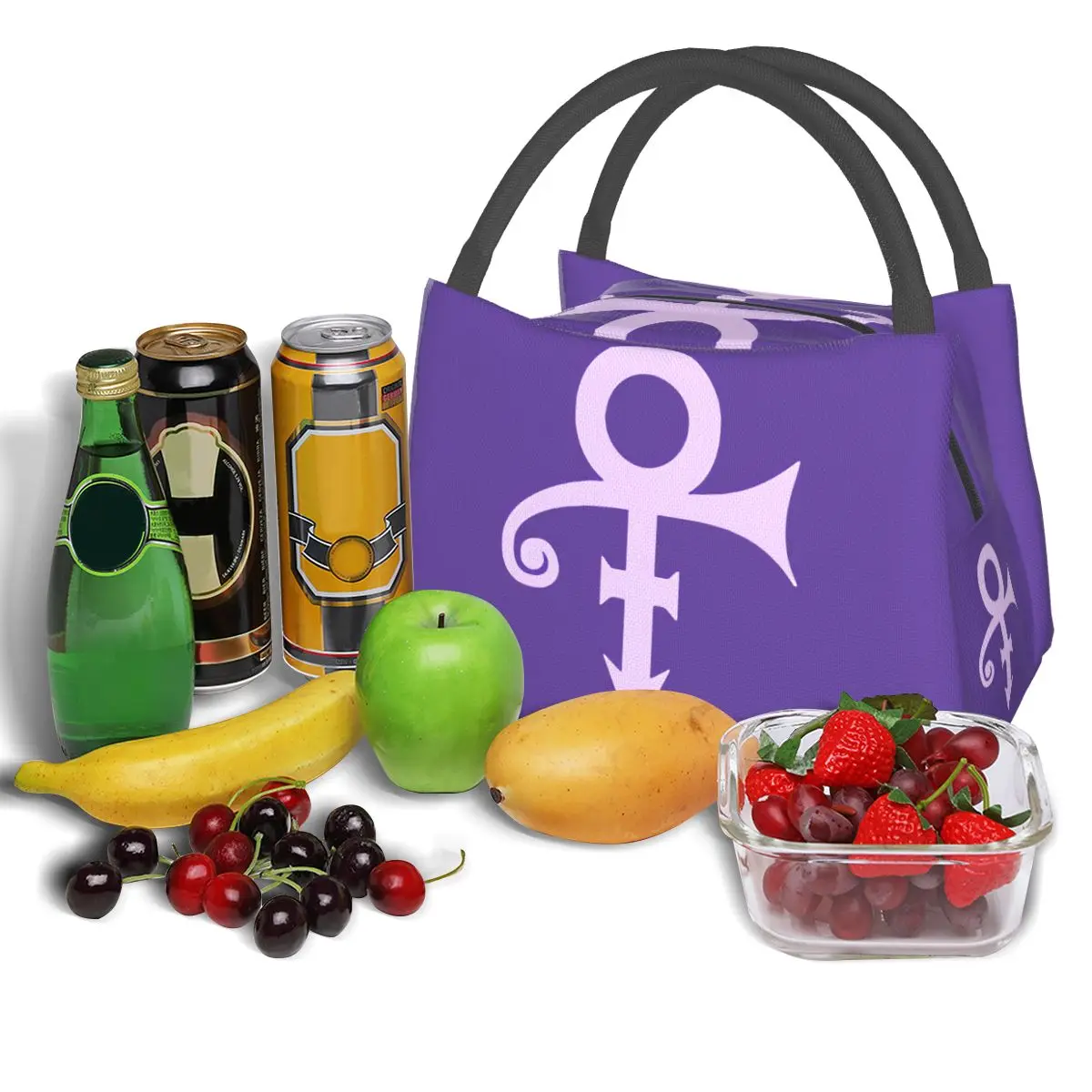 Prince Paisley Park Lunch Bag Fashion Logo Picnic Lunch Box per adulti Fashion Graphic Thermal Tote Handbags Oxford Cooler Bag