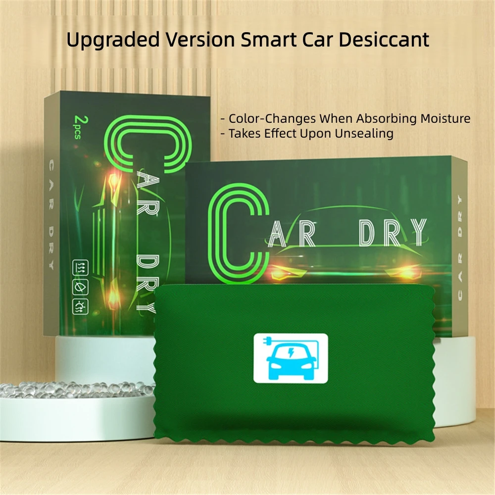 Latest Smart Color-Changing Silicone Desiccant - Car Dehumidifier Bag for Moisture & Mold Prevention, Vehicle Humidity Absorber