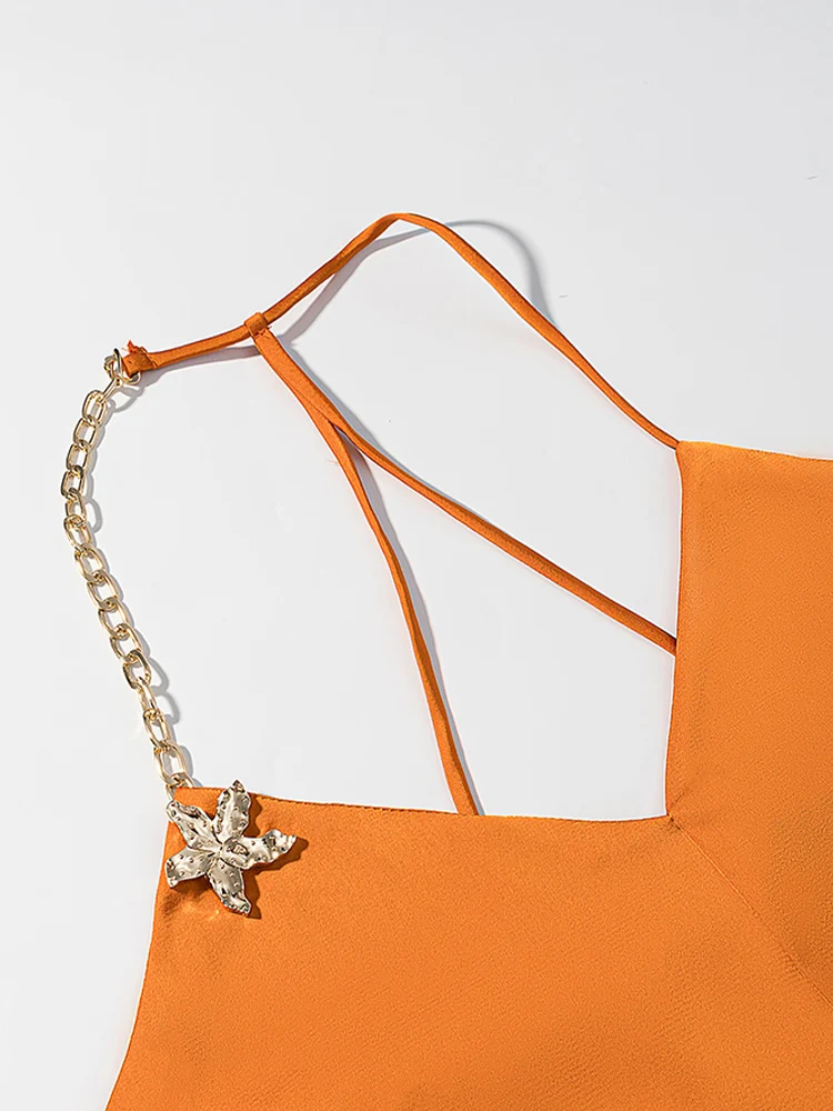 Europese en Amerikaanse stijl herfst nieuwe modetrend temperament dameskleding accessoires satijnen textuur midi lange jurk