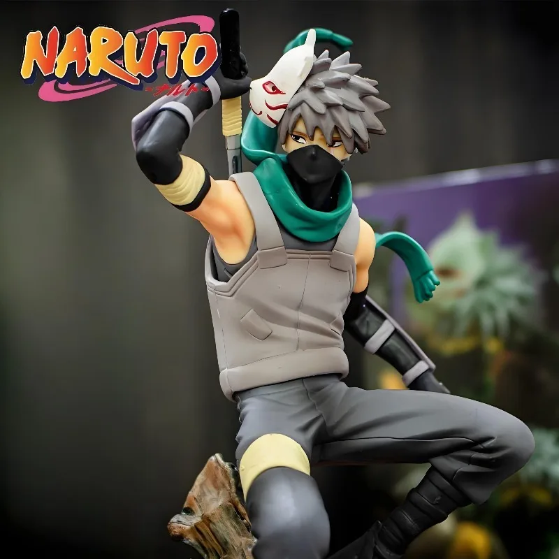 بانداي ناروتو تمثال هاتاكي كاكاشي أنيمي شخصية كرتونية تمثال رائع نموذج دمية سطح المكتب حلية جمع الهدايا