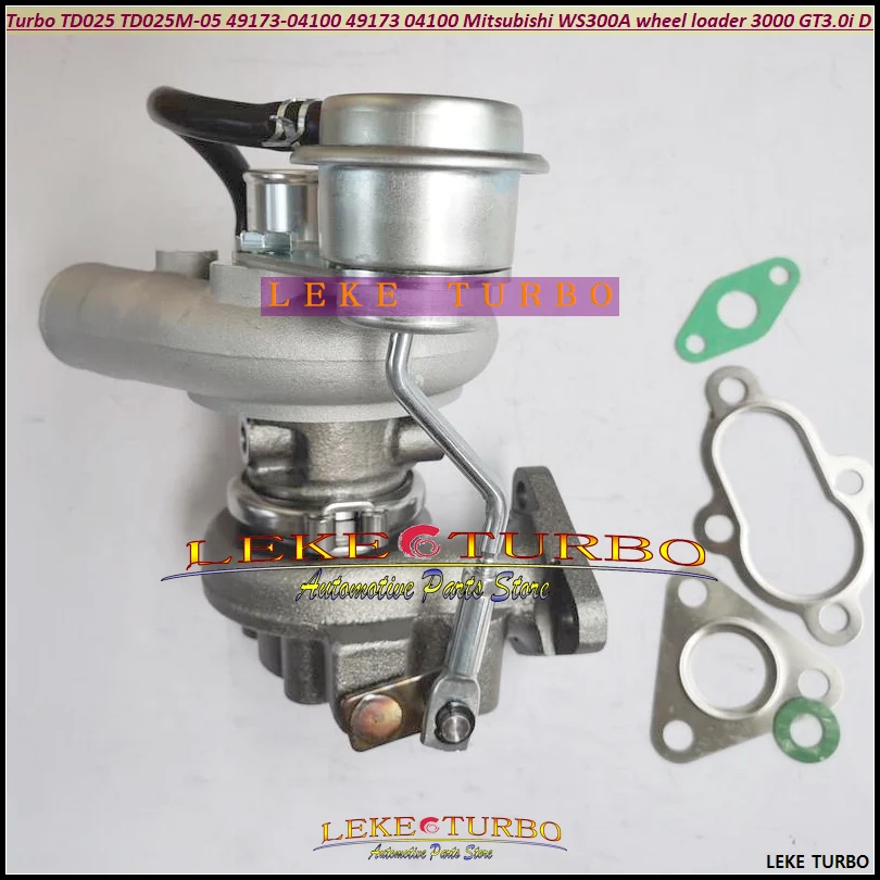 WW Turbo TD025 TD025M-05 49173-04100 49173 04100 4917304100 Turbocharger For Mitsubishi WS300A wheel loader 3000 GT3.0i 24V 4WD