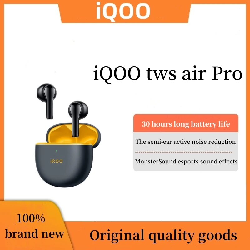 IQOO TWS Air Pro True Wireless Noise Reduction Bluetooth Headset Semi-in-ear Air Pro Original Authentic Noise Reduction