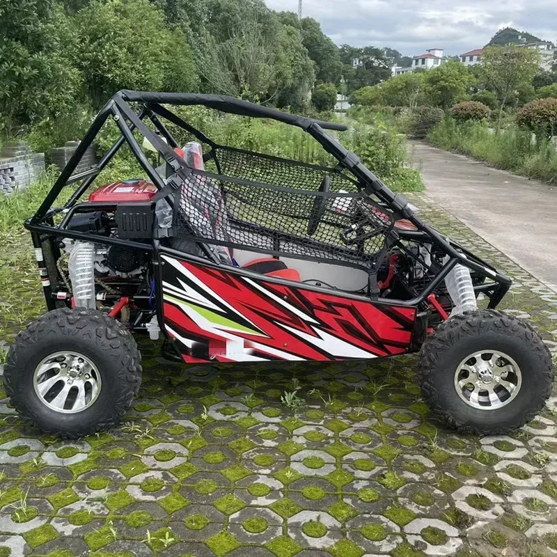 Off-Road Karting  All Terrain UTV 4 Stroke Steel Tube Car 2WD Adult Gas Mountain Atv with Dsic Brake Chain Drive