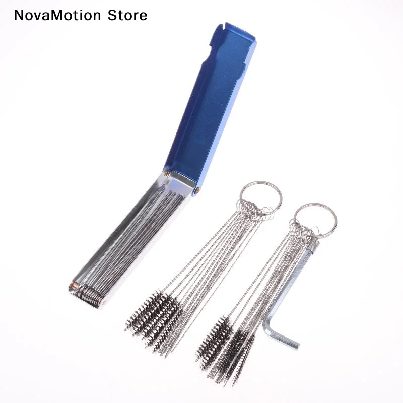 1 Set Carburetor Carbon Dirt Jet Remove Cleaning Needles Brushes Cleaner Tool For Automobile Motorcycle ATV Welder Carb Chainsaw - view 4