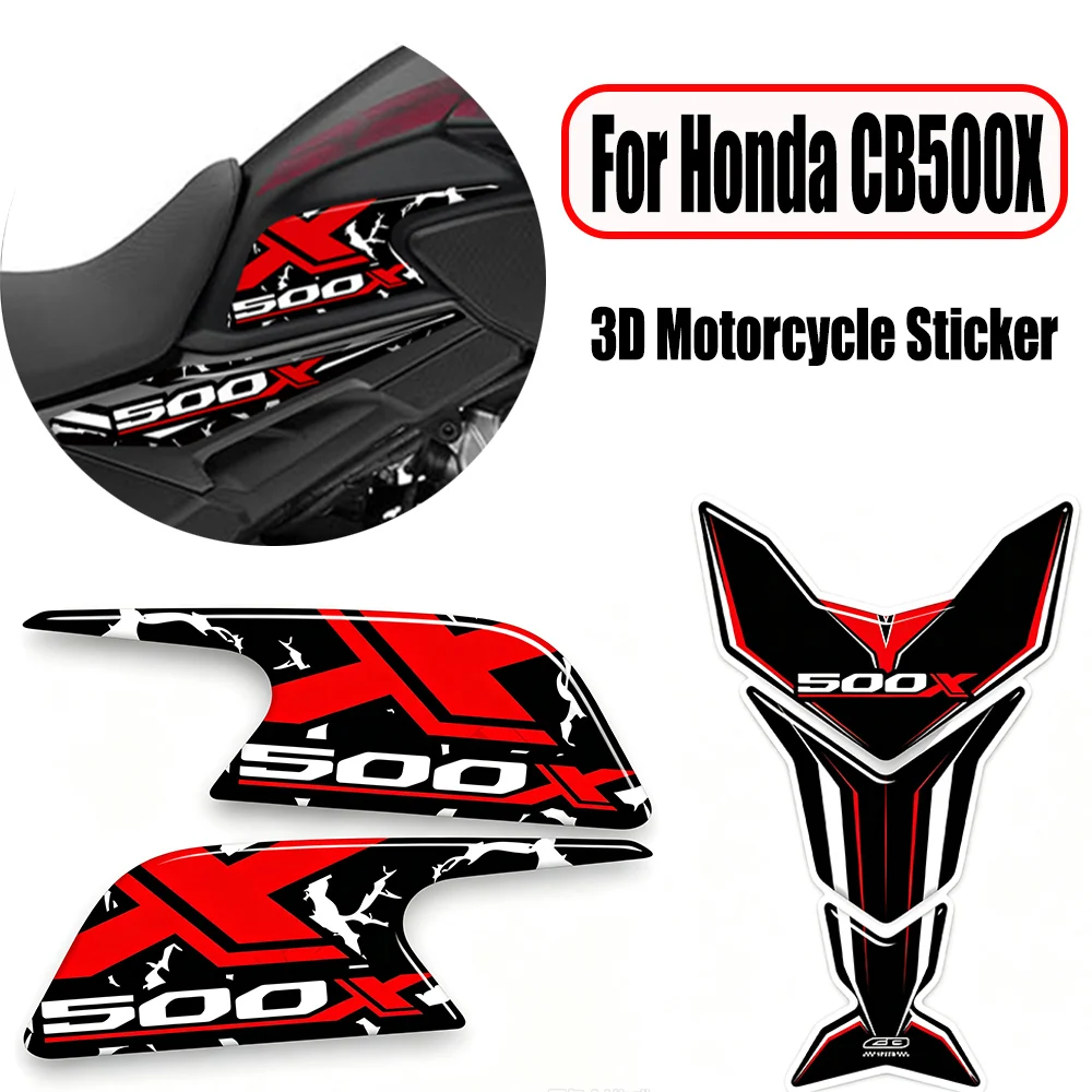 For Honda CB500X CB 500 X 500X 3D Resin Motorcycle Tank Pad Stickers Fuel Tank Protection 3D Decals Waterproof