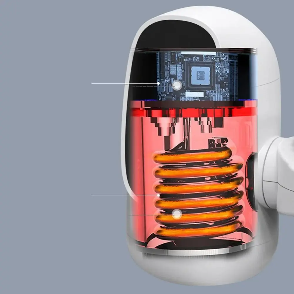 

Проточный водонагреватель 3000 Вт с быстрым нагревом, портативный, с цифровым дисплеем температуры, электрический, без бака, быстрый нагрев воды