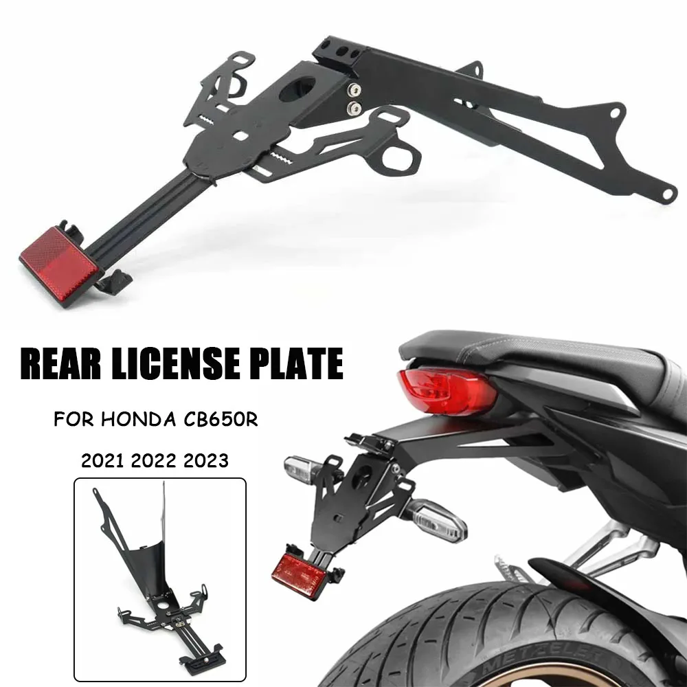 For Honda CB650R CB 650 R CB 650R 2021 2022 2023 New Motorcycle black rear license plate holder accessories Rear Short Tail Stoc