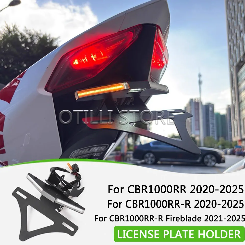 

For Honda CBR1000RR CBR1000RR-R 2020-2025 2024 Motorcycle Rear Short Tail Stock Tidy License Plate Holder Tailstock Bracket Kit