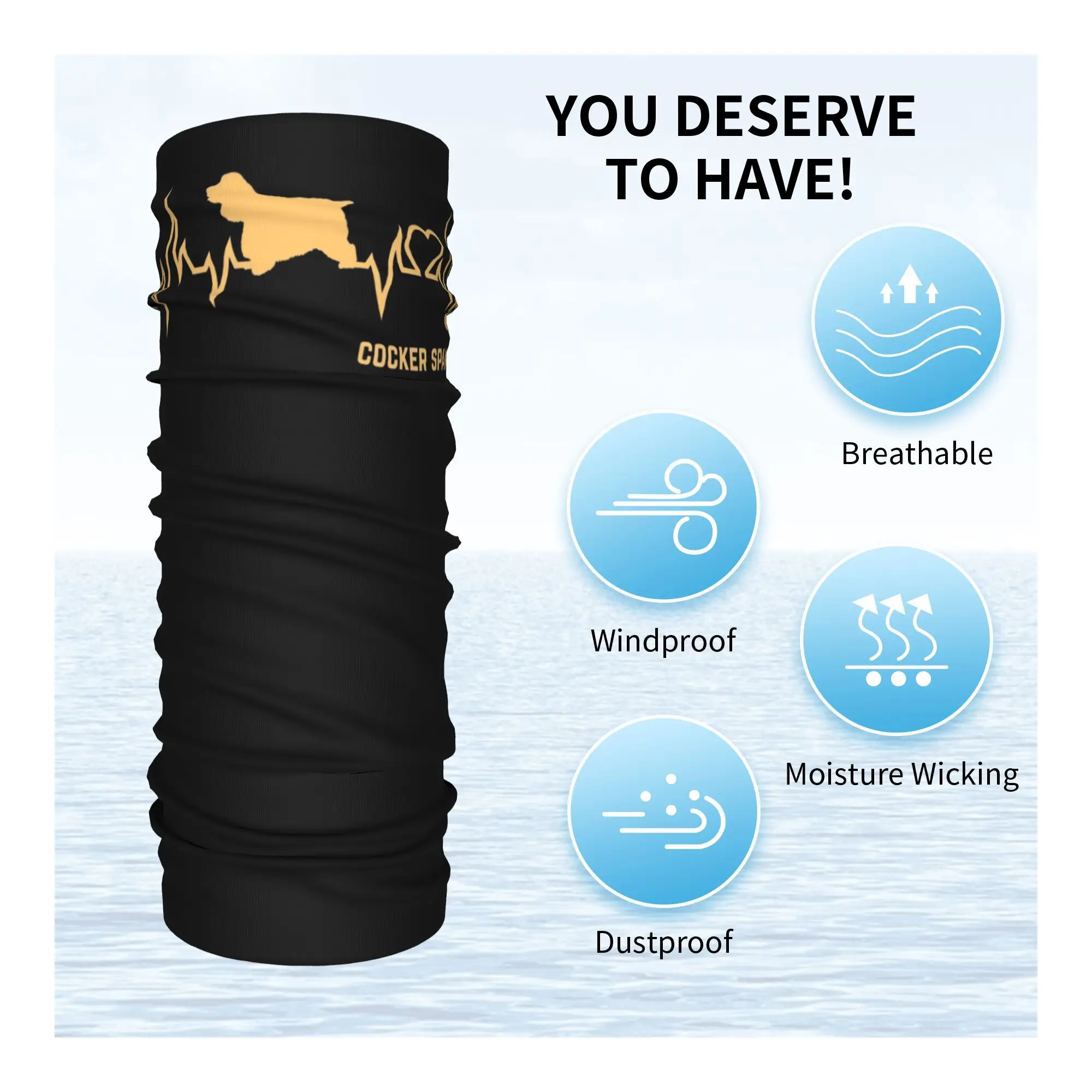 كوكر الذليل الكلب عاشق نبضات القلب ECG نبض الحيوانات الأليفة تولد باو باندانا غطاء الرقبة المطبوعة التفاف وشاح متعدد الوظائف أغطية الرأس الجري