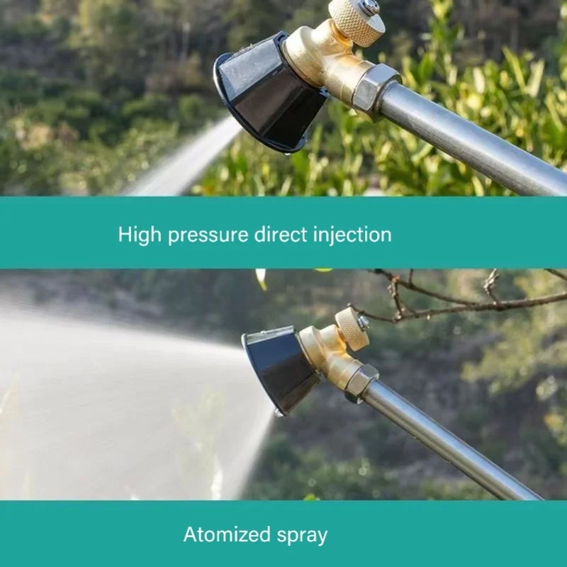 2 Set Adjustable Misting Nozzle Copper Plastic Big Fog Fine Mist Water Atomizing Spray Sprinkler