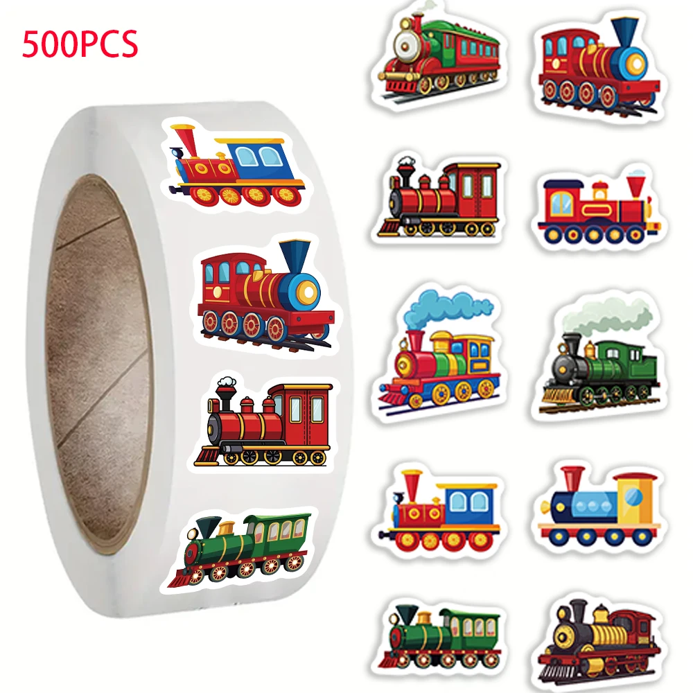 500 sheets/roll train exquisite cartoon roll stickers DIY decoration notebook phone case envelope skateboard stickers