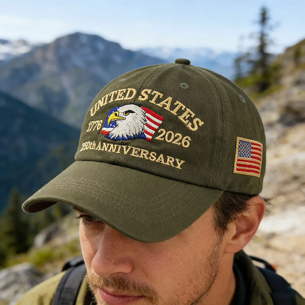 ABLECAP 250. Jubiläumsmütze USA Patriotische Baseballkappen Adler-Bestickte Baseballmützen für Männer Frauen 250-Jahres-Jubiläumsmütze – Detail 5
