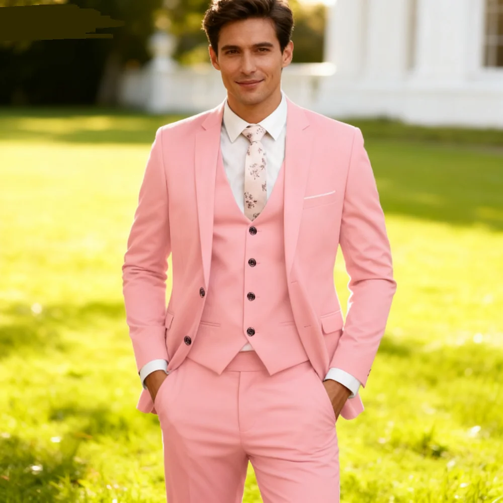 

Slim Fit Lapela Slim Fit Polo Shirt, Ternos Masculino, Men's Clothing, 3 Pcs, High Quality