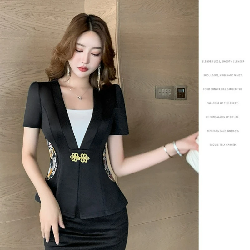 Woman Work Clothes Suit Hotel Waiter Beauty Salon Spa Massage Nail Cafe Sexy Foot Bath Sauna Technician Overall Skirt Uniform