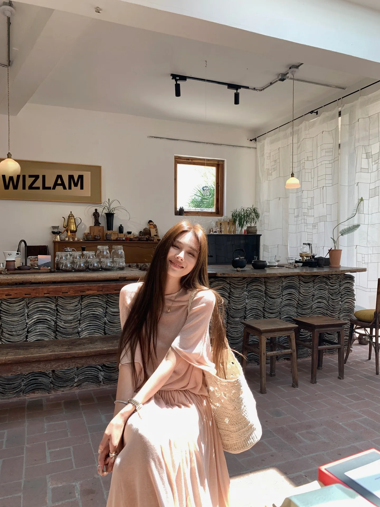 

NanaByNana Summer Fashion Set Women's Thin Linen Batwing Sleeve Cover up Skirt Two Piece Ensemble