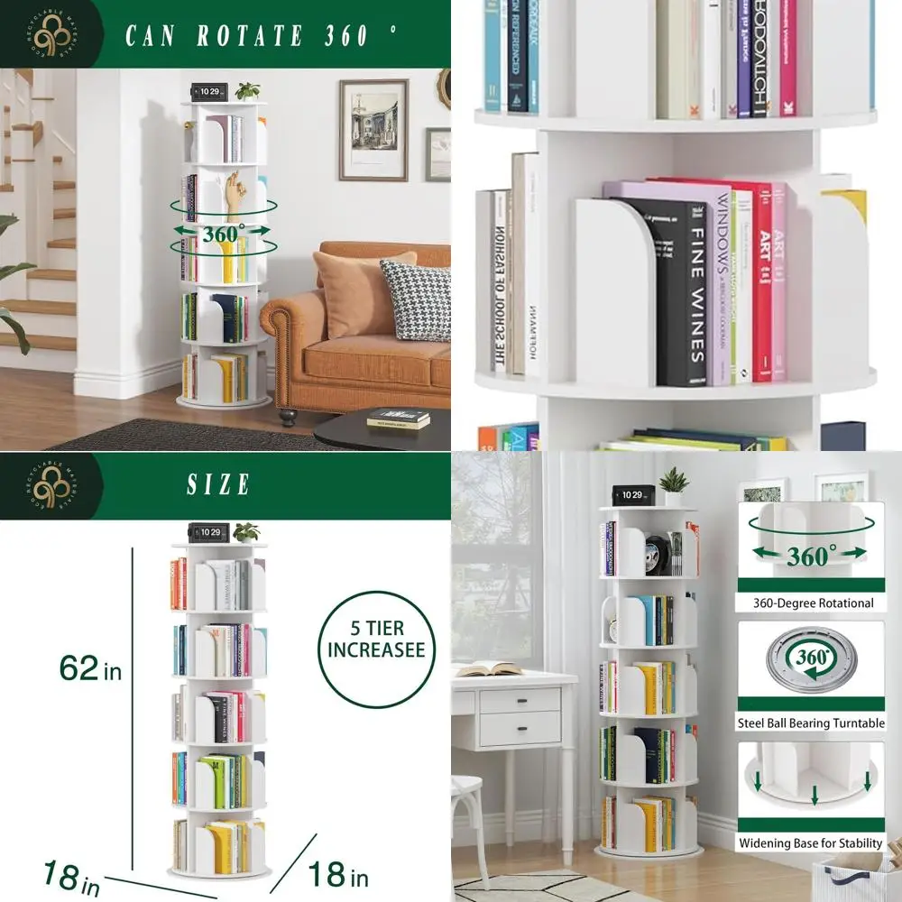 5-Shelf Rotating Bo…