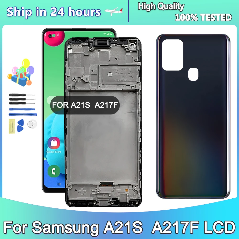 6.5 ''TFT LCD สําหรับ Samsung Galaxy A21S A217 A217F/DS จอแสดงผล LCD Touch Screen Digitizer เปลี่ยนชิ้นส่วนจอแสดงผลหน้าจอ