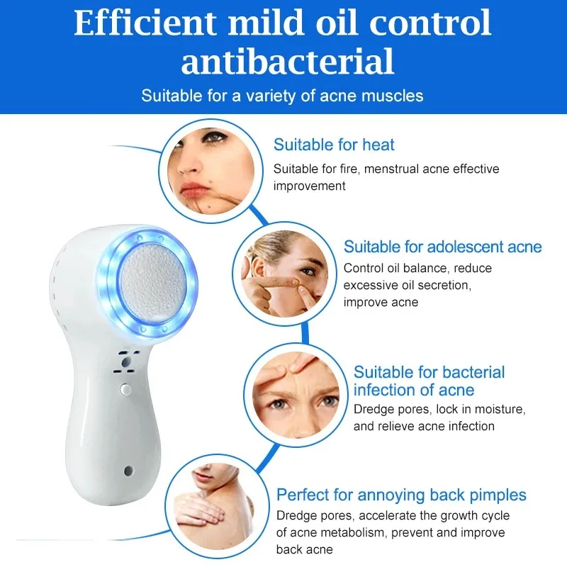 New Red Blue Light Therapy Hot Cold Hammer Facial Skin Massage Lifting Tighten Machine Skin Care Massage Beauty Tools